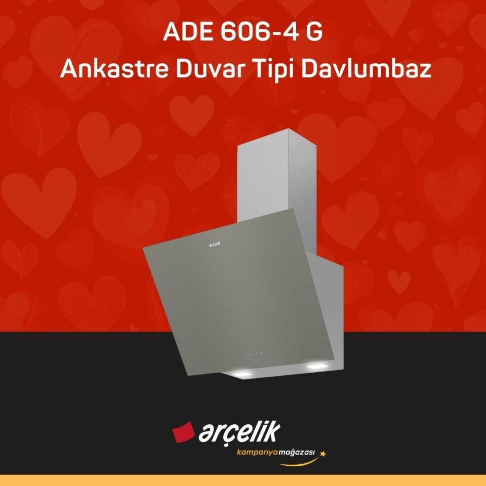 ARÇELİK ADE 606-4 G Ankastre Duvar Tipi Davlumbaz