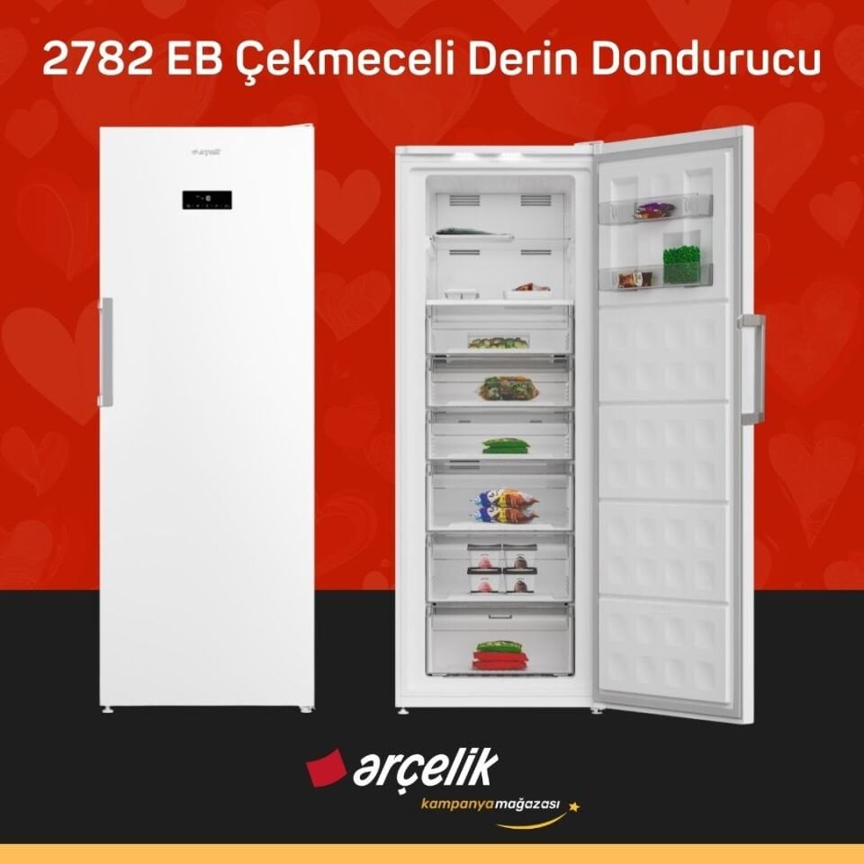 ARÇELİK 2782 EB 8 Bölmeli Derin Dondurucu