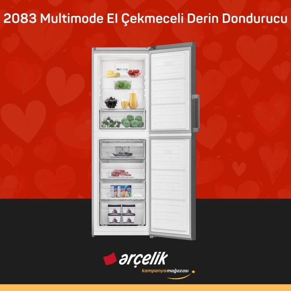 ARÇELİK 2083 Multimode EI 8 Bölmeli Derin Dondurucu