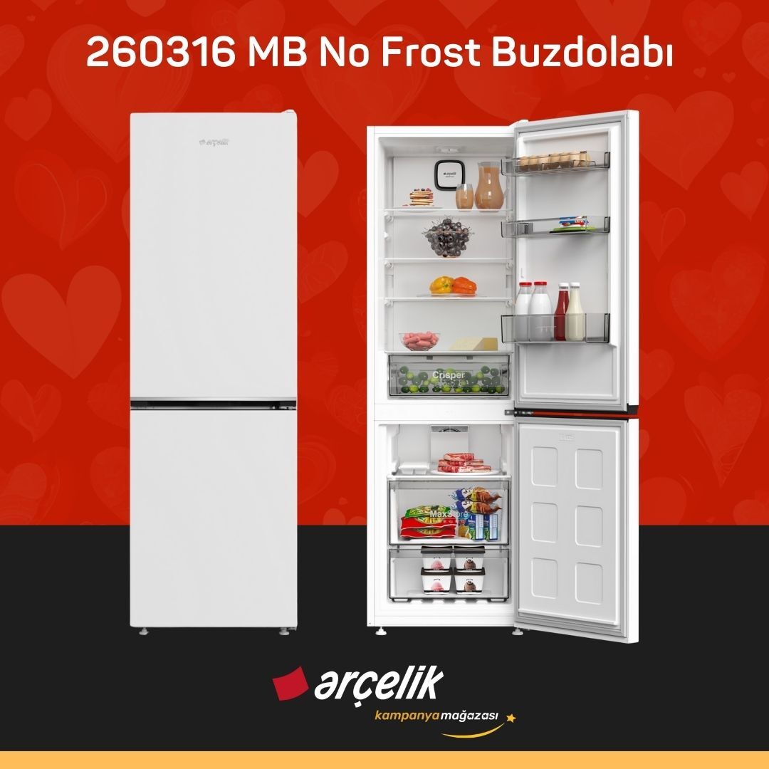 ARÇELİK 260316 MB Alttan Donduruculu Buzdolabı