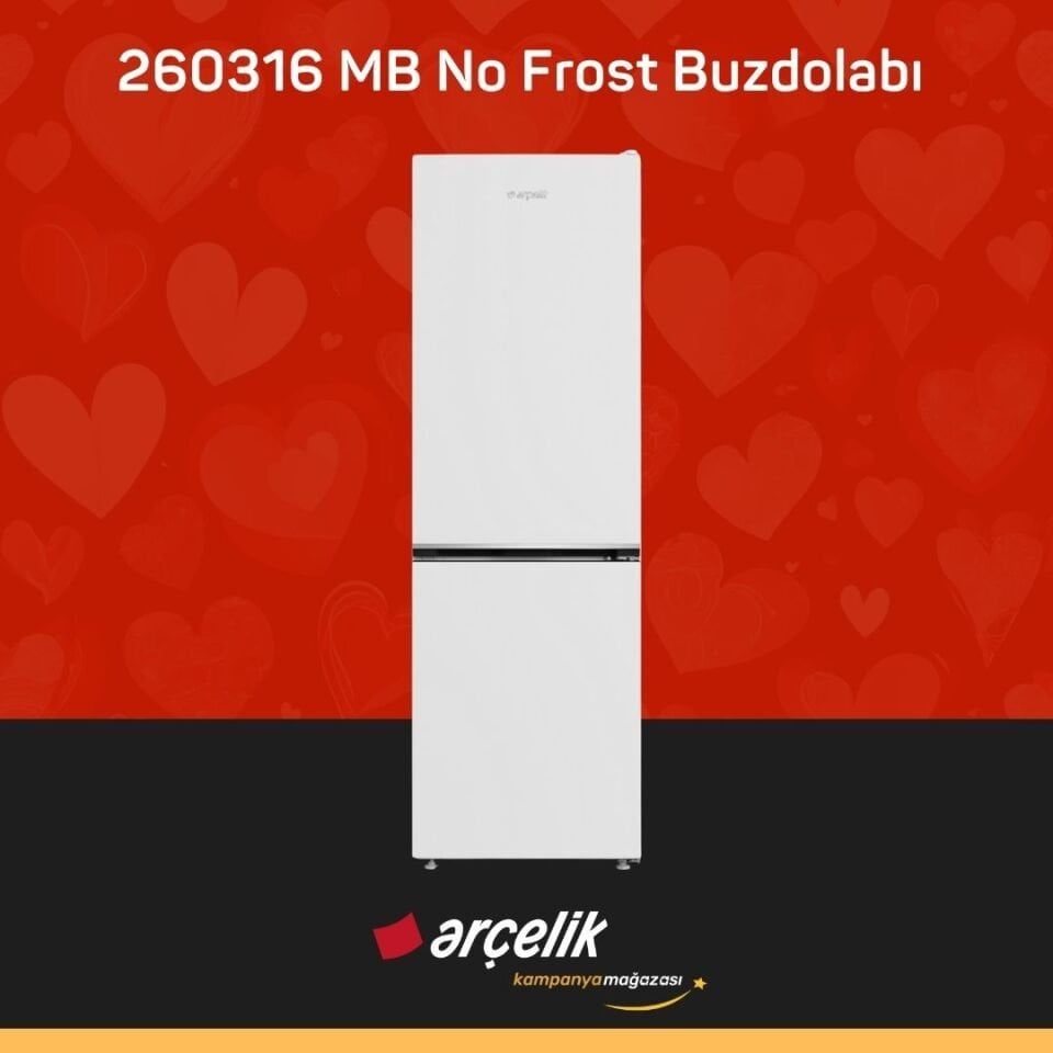 ARÇELİK 260316 MB Alttan Donduruculu Buzdolabı