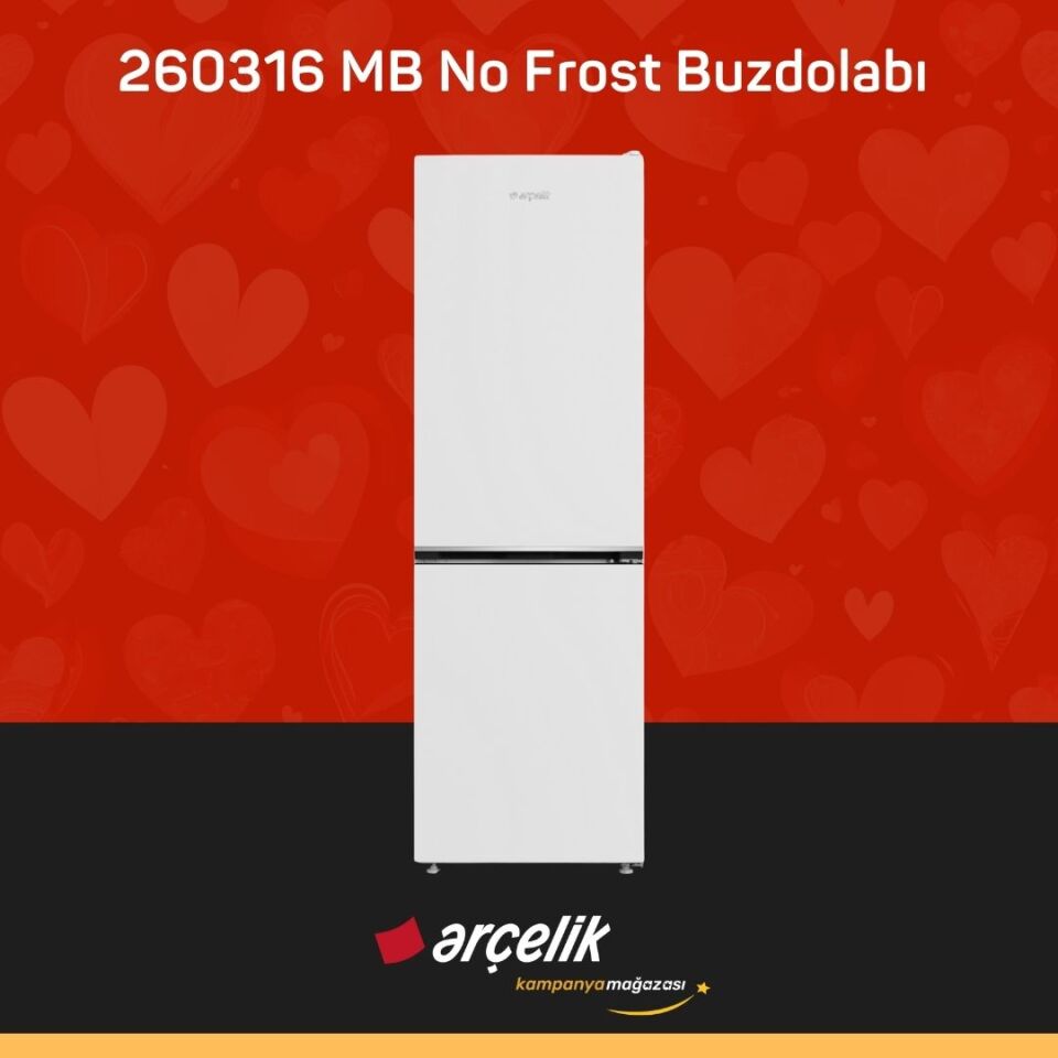 ARÇELİK 260316 MB Alttan Donduruculu Buzdolabı
