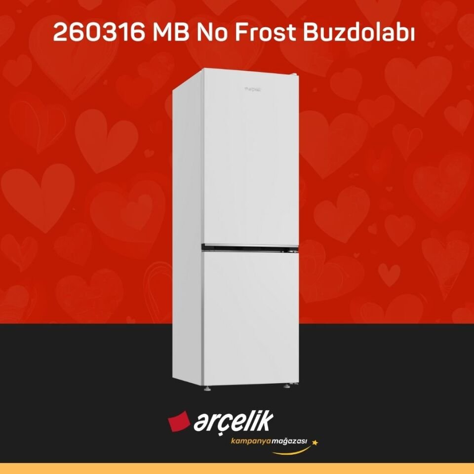 ARÇELİK 260316 MB Alttan Donduruculu Buzdolabı