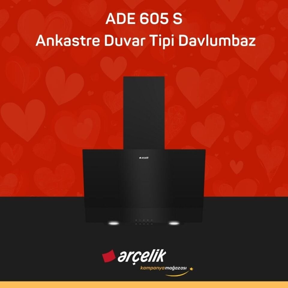 ARÇELİK ADE 605 S Ankastre Duvar Tipi Davlumbaz