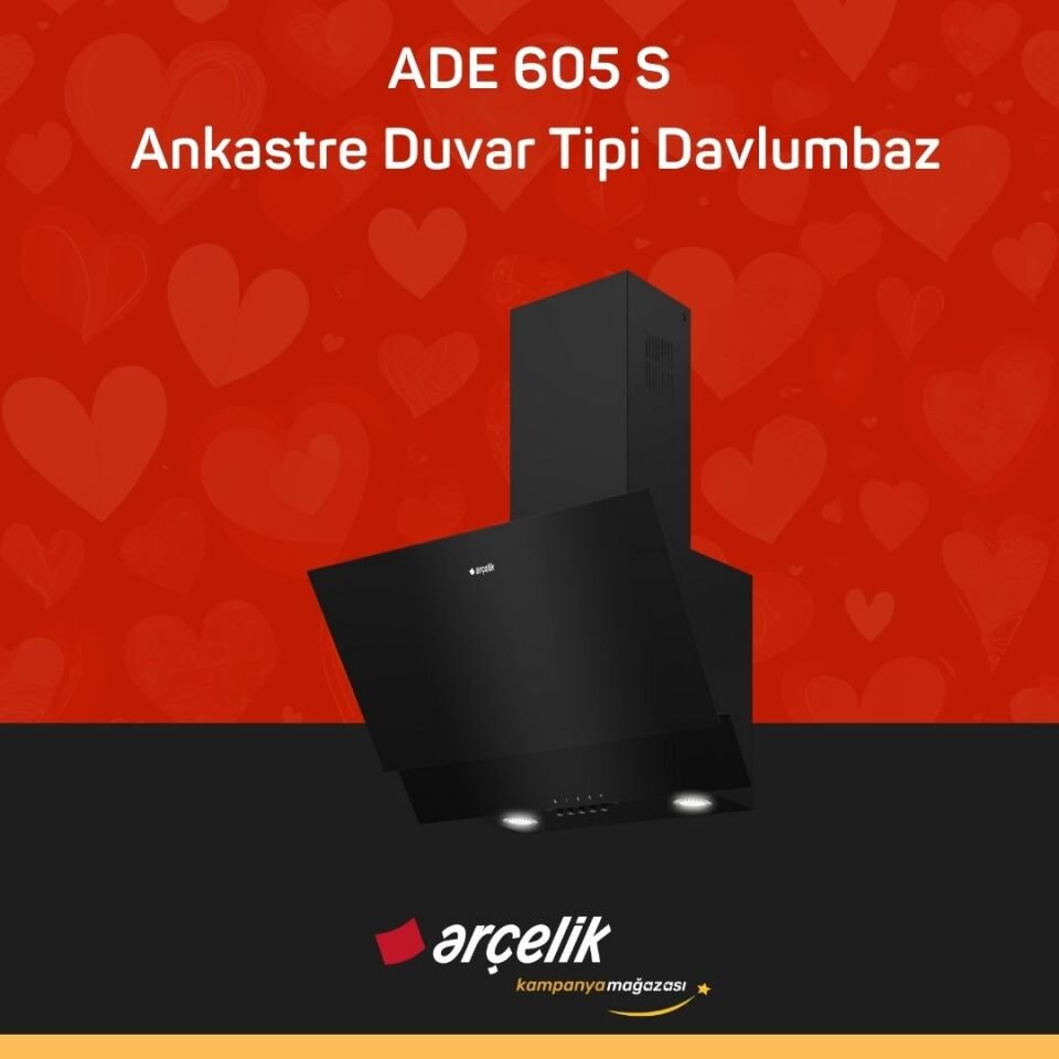 ARÇELİK ADE 605 S Ankastre Duvar Tipi Davlumbaz