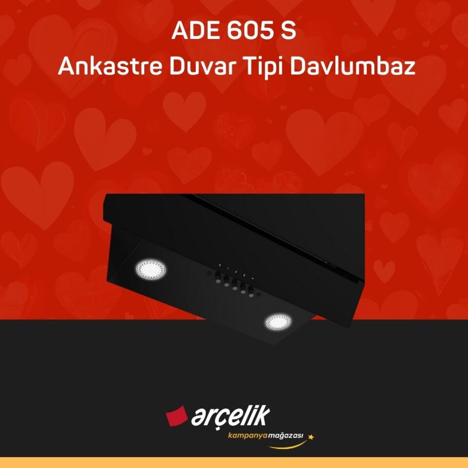 ARÇELİK ADE 605 S Ankastre Duvar Tipi Davlumbaz