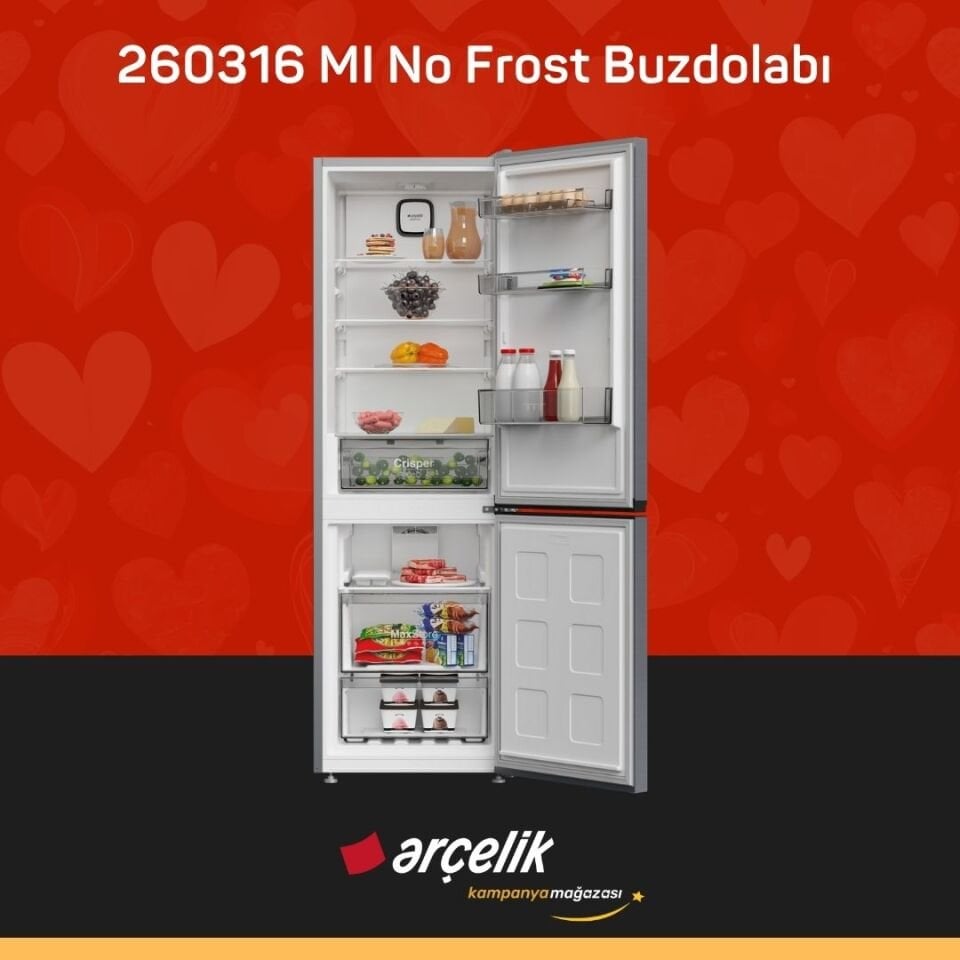 ARÇELİK 260316 MI Alttan Donduruculu Buzdolabı