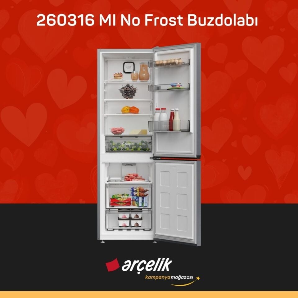 ARÇELİK 260316 MI Alttan Donduruculu Buzdolabı