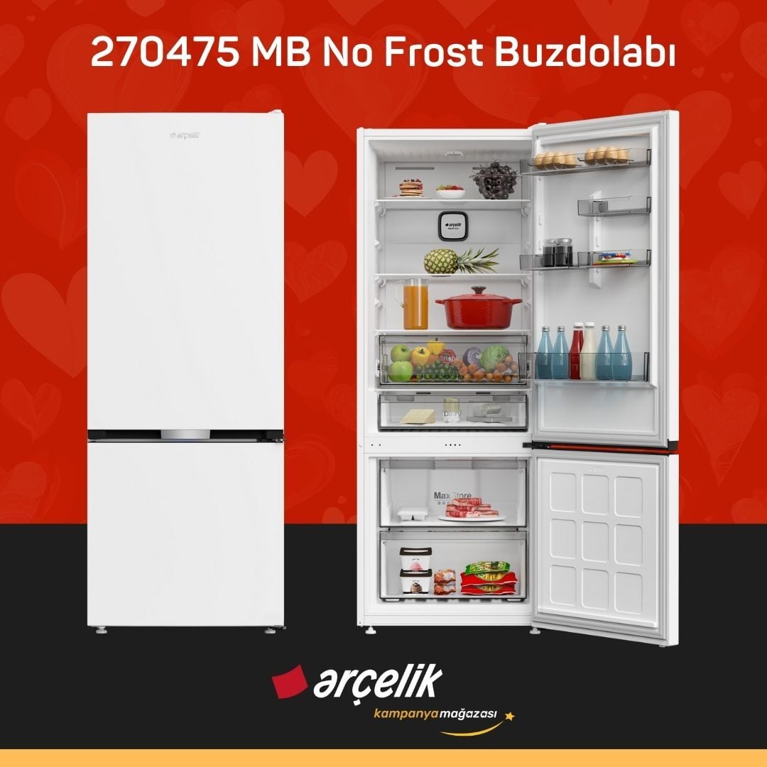 ARÇELİK 270475 MB Alttan Donduruculu Buzdolabı
