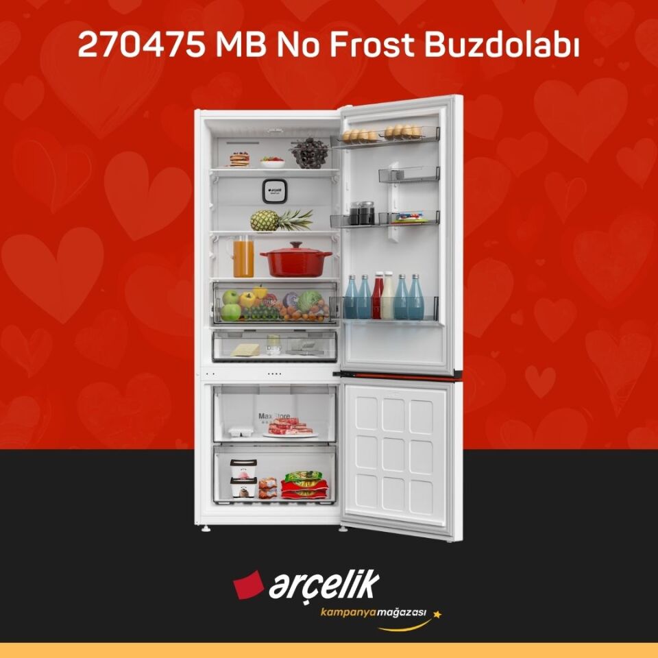 ARÇELİK 270475 MB Alttan Donduruculu Buzdolabı