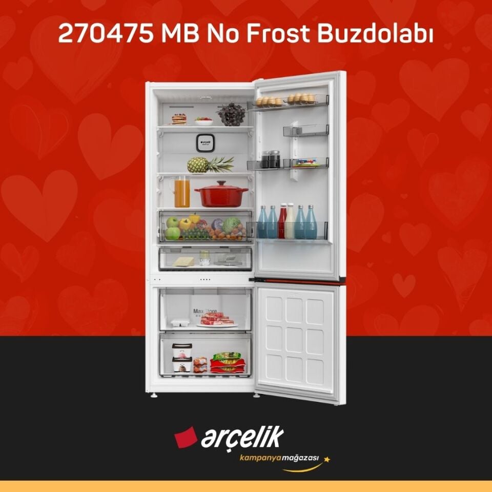 ARÇELİK 270475 MB Alttan Donduruculu Buzdolabı