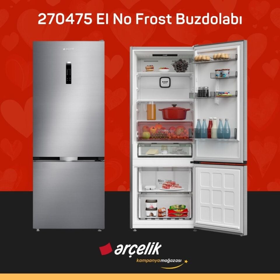 ARÇELİK 270475 EI Alttan Donduruculu Buzdolabı