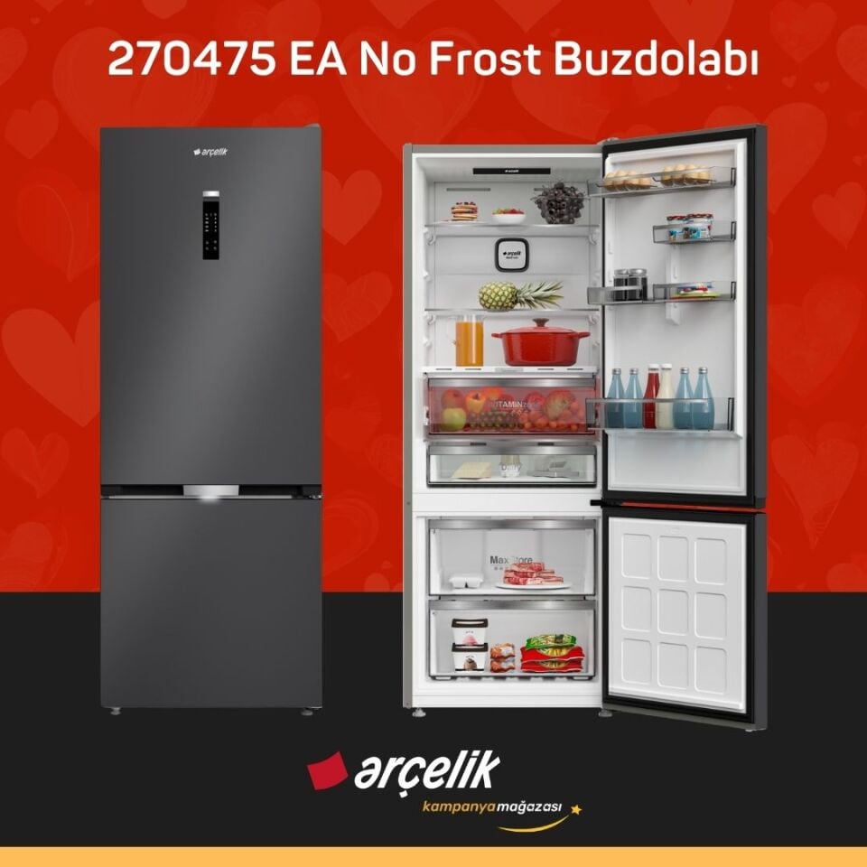 ARÇELİK 270475 EA Alttan Donduruculu Buzdolabı