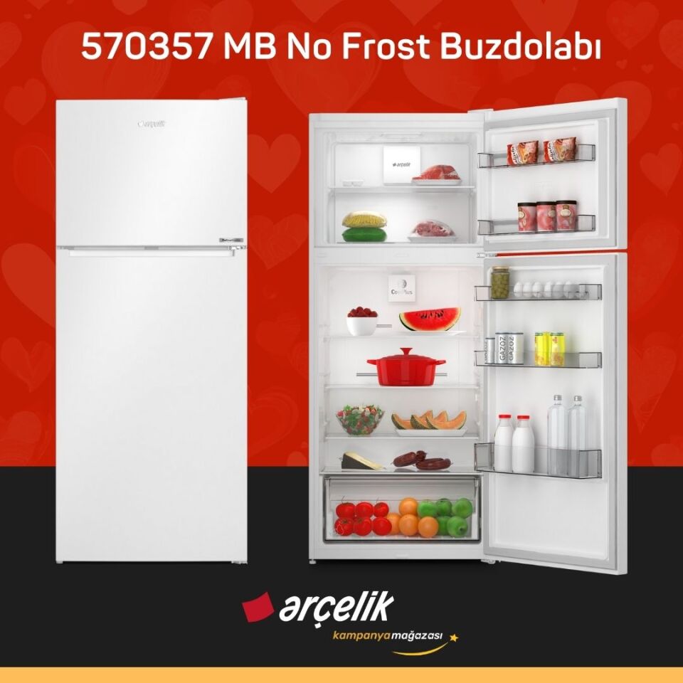 ARÇELİK 570357 MB Üstten Donduruculu Buzdolabı