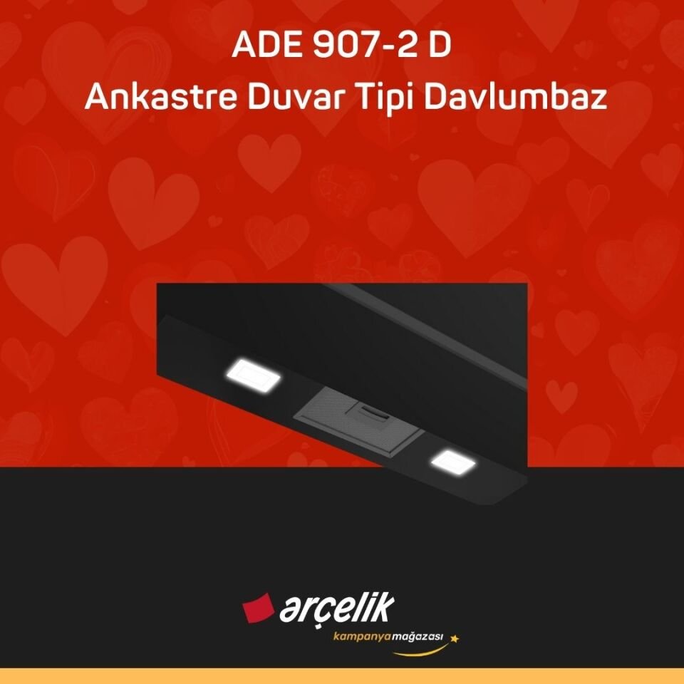ARÇELİK ADE 907-2 D Ankastre Duvar Tipi Davlumbaz