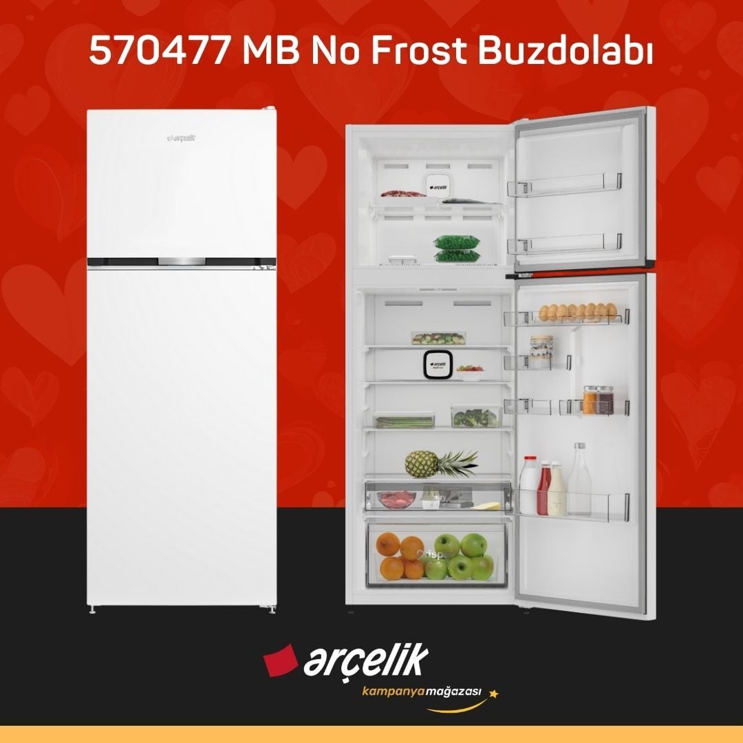 ARÇELİK 570477 MB Üstten Donduruculu Buzdolabı