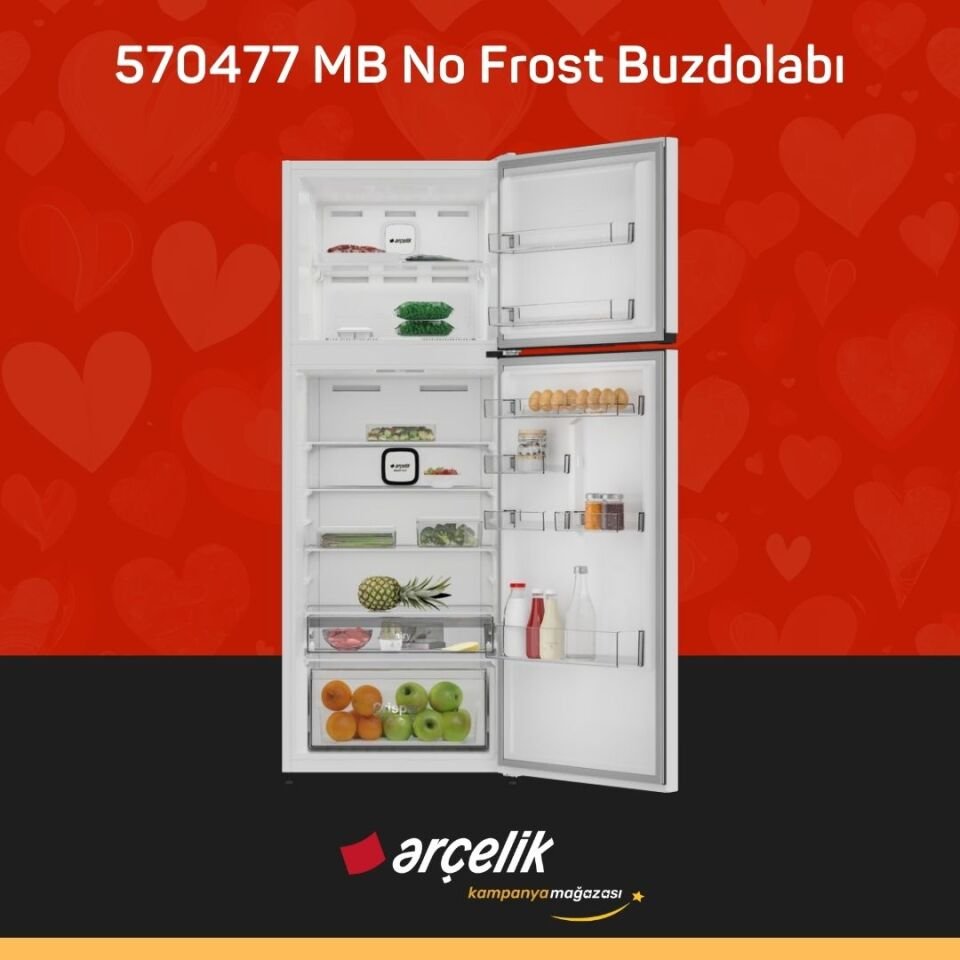 ARÇELİK 570477 MB Üstten Donduruculu Buzdolabı