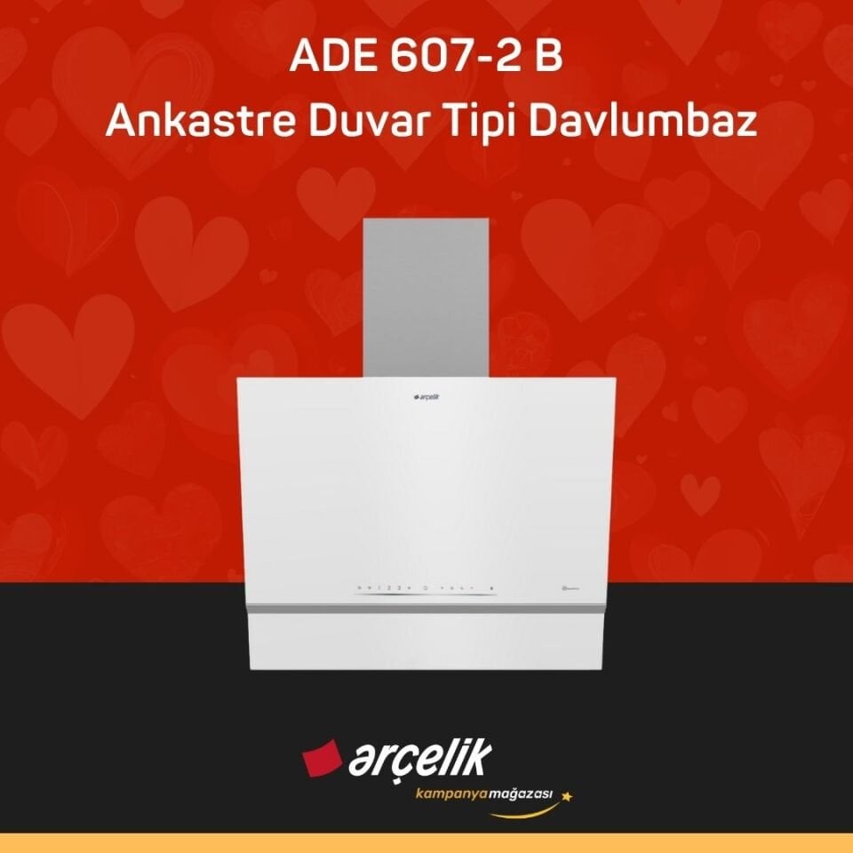 ARÇELİK ADE 607-2 B Ankastre Duvar Tipi Davlumbaz