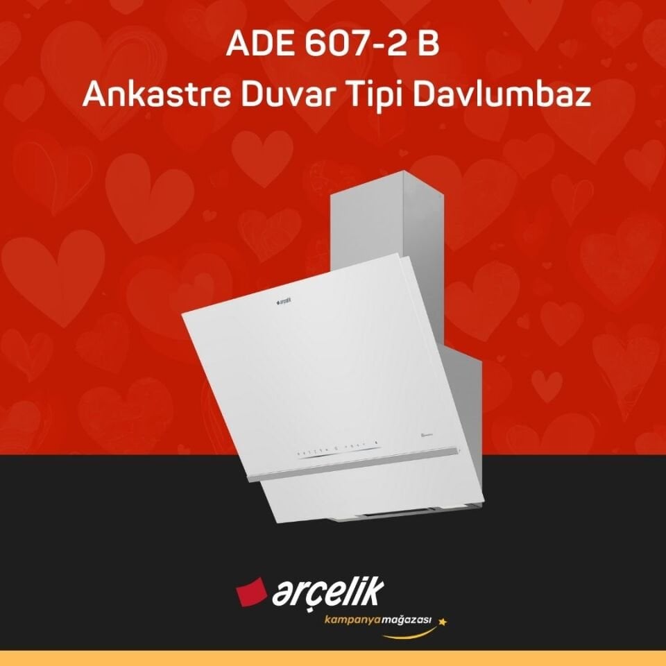 ARÇELİK ADE 607-2 B Ankastre Duvar Tipi Davlumbaz