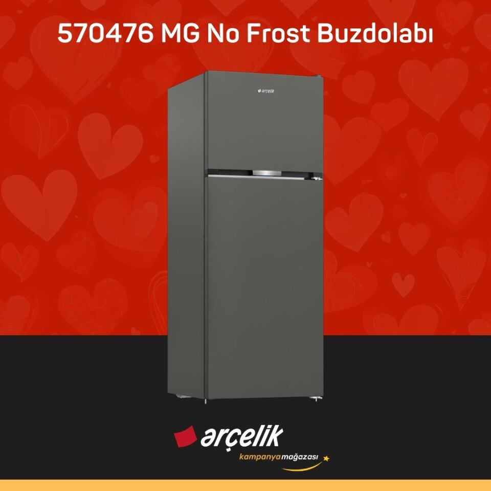 ARÇELİK 570476 MG Üstten Donduruculu Buzdolabı