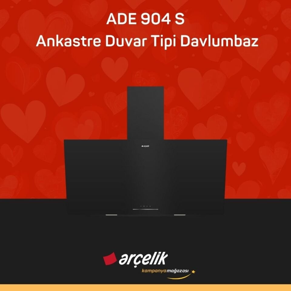 ARÇELİK ADE 904 S Ankastre Duvar Tipi Davlumbaz