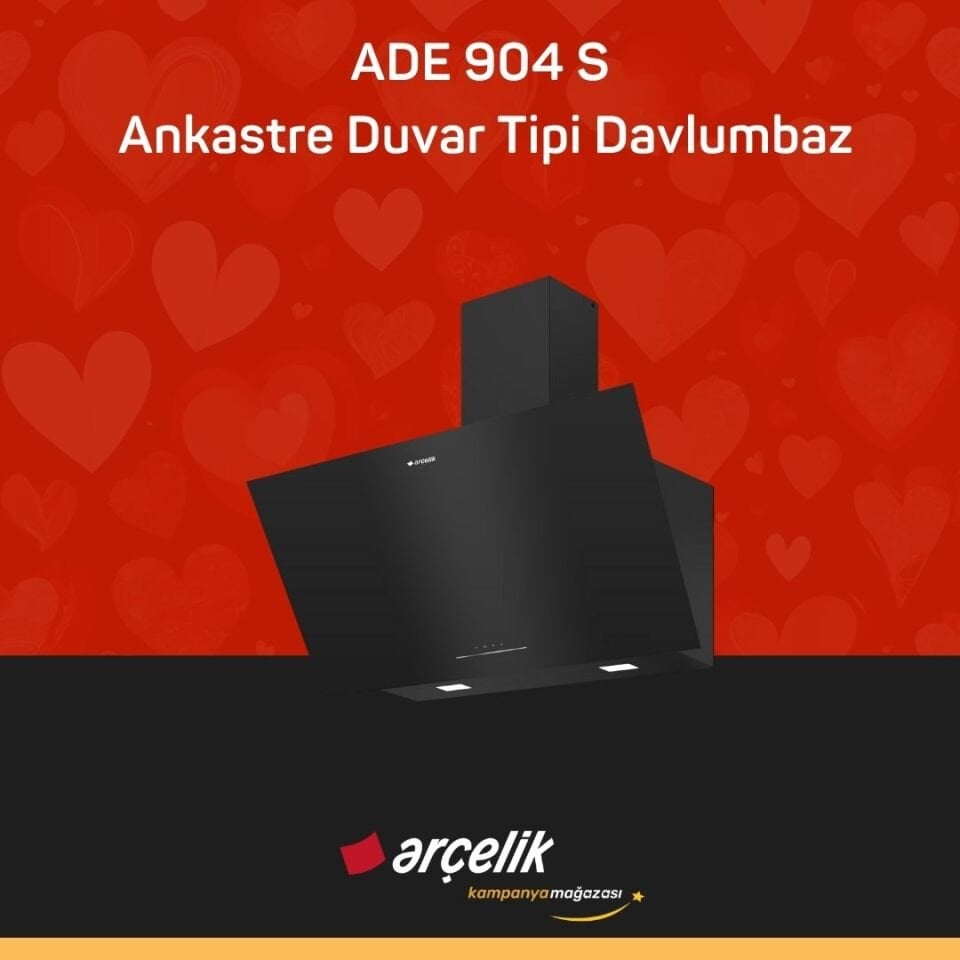 ARÇELİK ADE 904 S Ankastre Duvar Tipi Davlumbaz