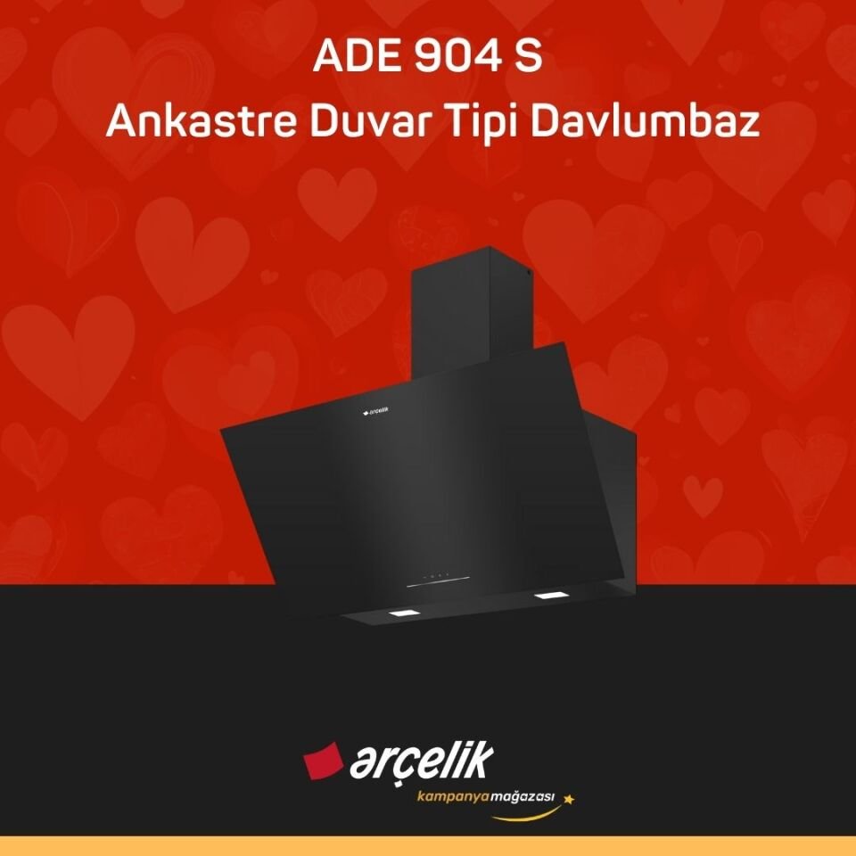 ARÇELİK ADE 904 S Ankastre Duvar Tipi Davlumbaz