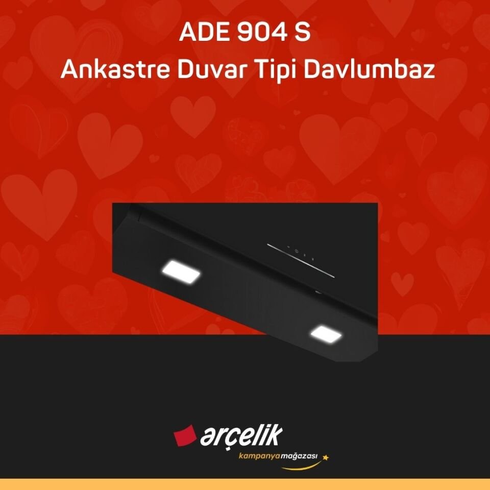 ARÇELİK ADE 904 S Ankastre Duvar Tipi Davlumbaz