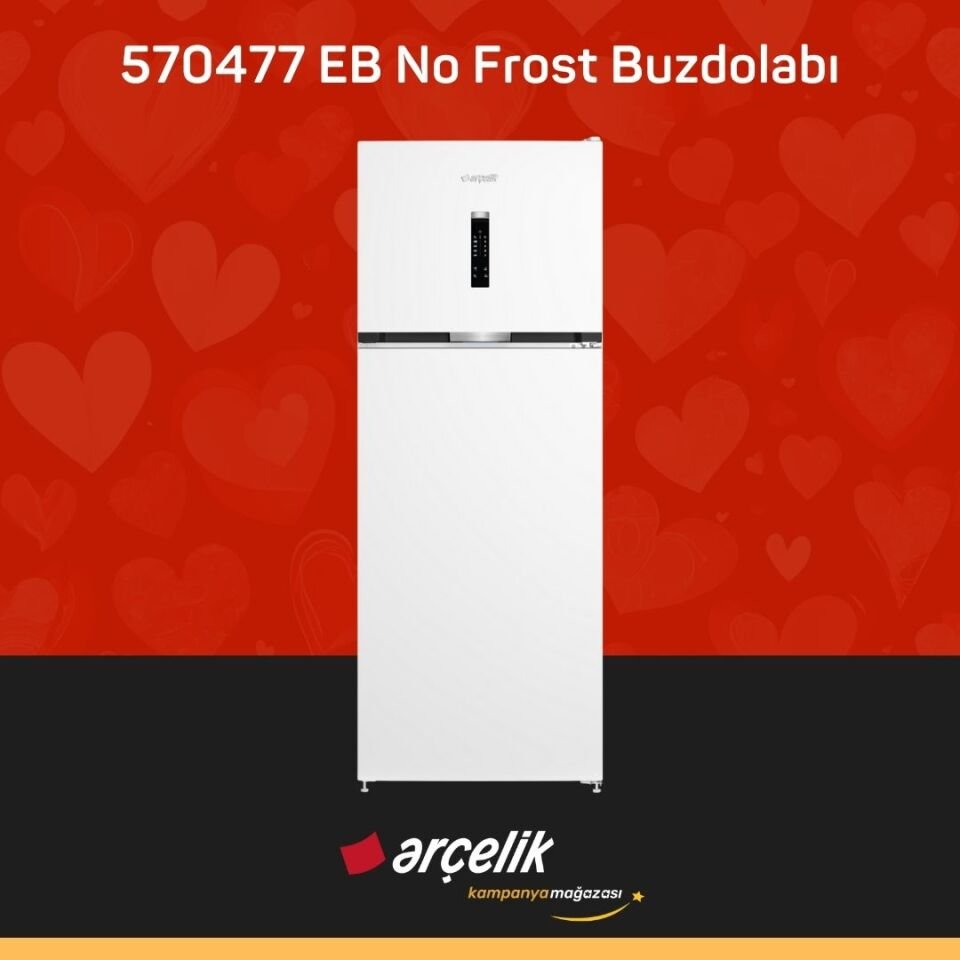 ARÇELİK 570477 EB Üstten Donduruculu Buzdolabı