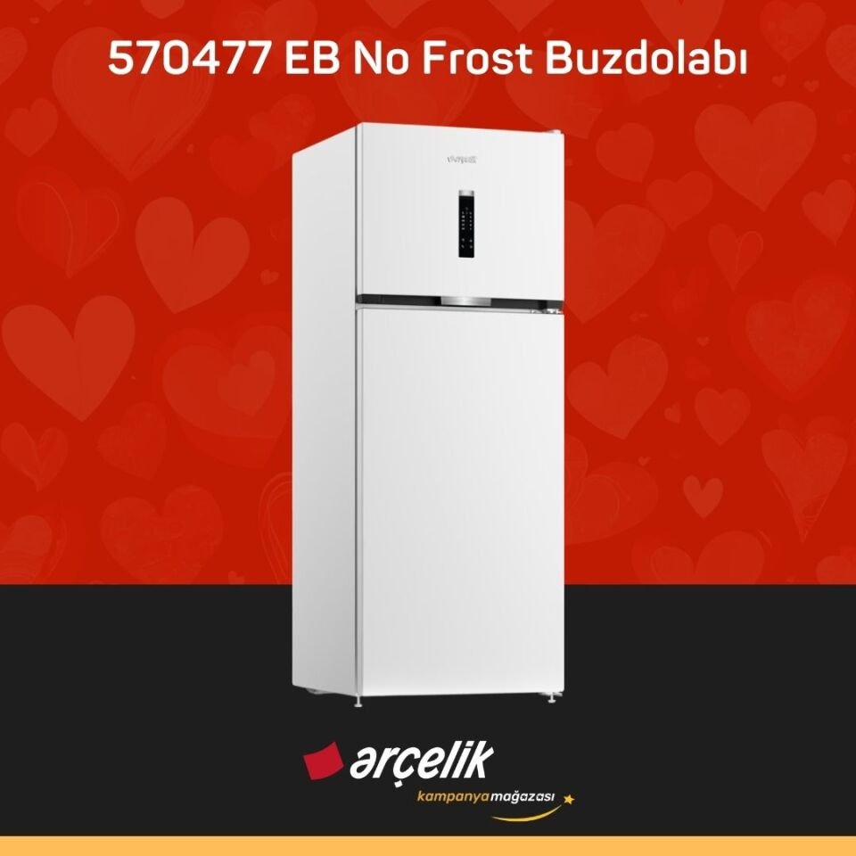 ARÇELİK 570477 EB Üstten Donduruculu Buzdolabı