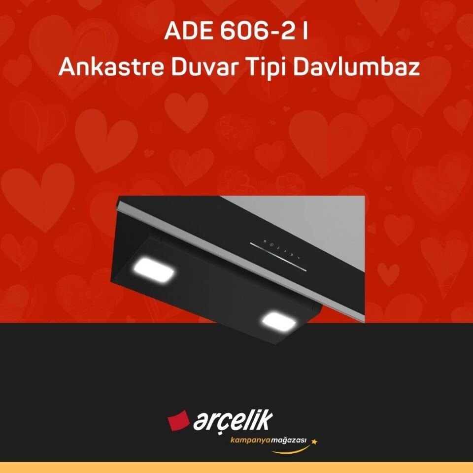 ARÇELİK ADE 606-2 I Ankastre Duvar Tipi Davlumbaz