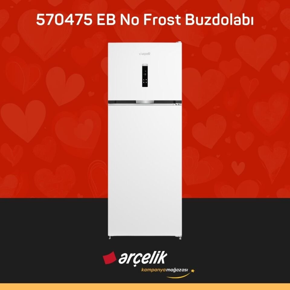 ARÇELİK 570475 EB Üstten Donduruculu Buzdolabı