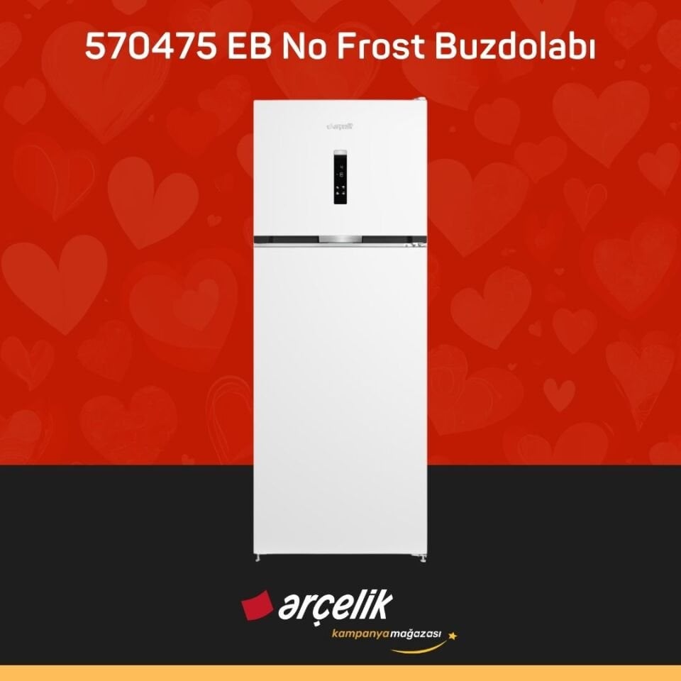 ARÇELİK 570475 EB Üstten Donduruculu Buzdolabı