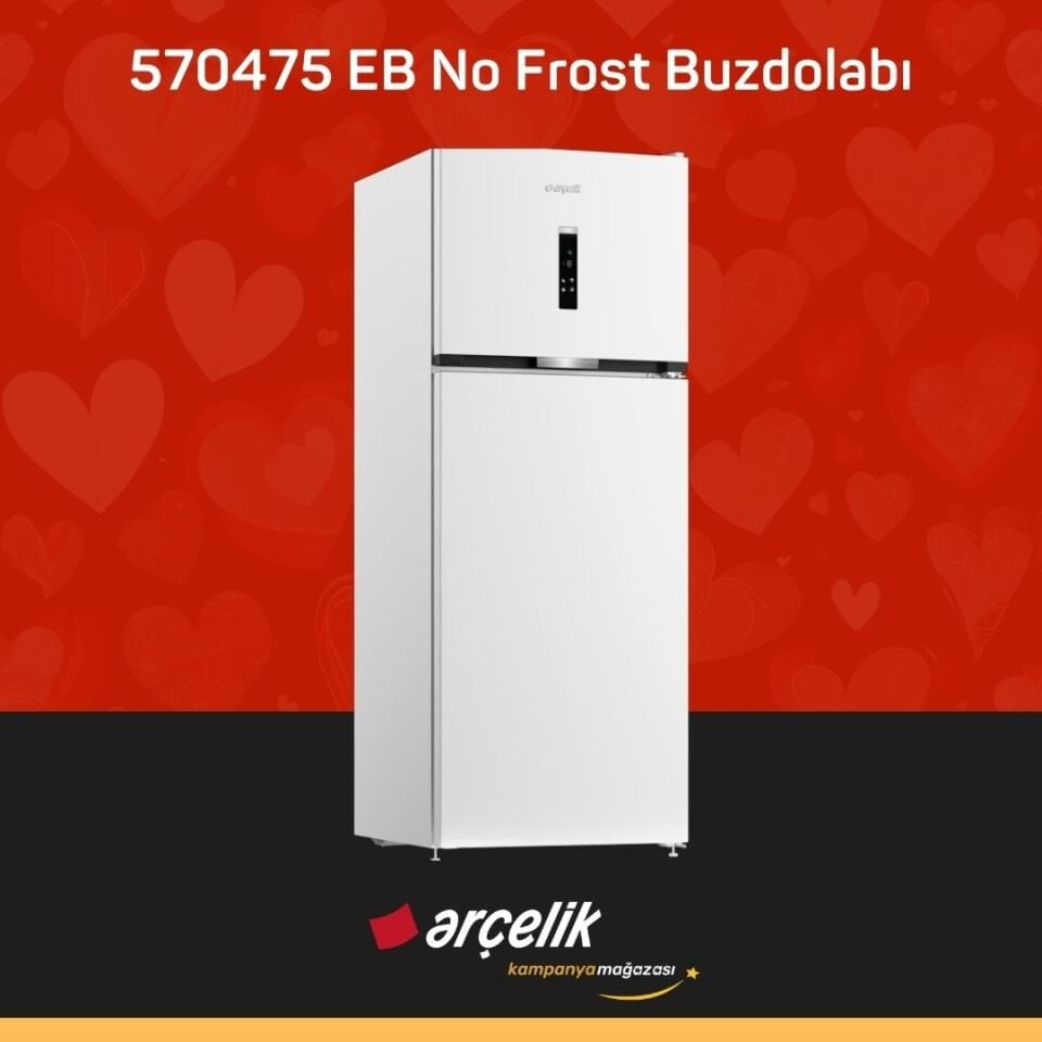 ARÇELİK 570475 EB Üstten Donduruculu Buzdolabı