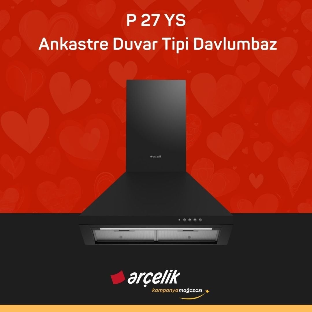 ARÇELİK P 27 YS Ankastre Duvar Tipi Davlumbaz
