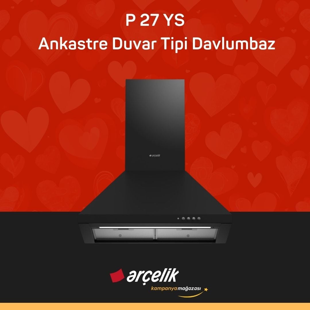 ARÇELİK P 27 YS Ankastre Duvar Tipi Davlumbaz