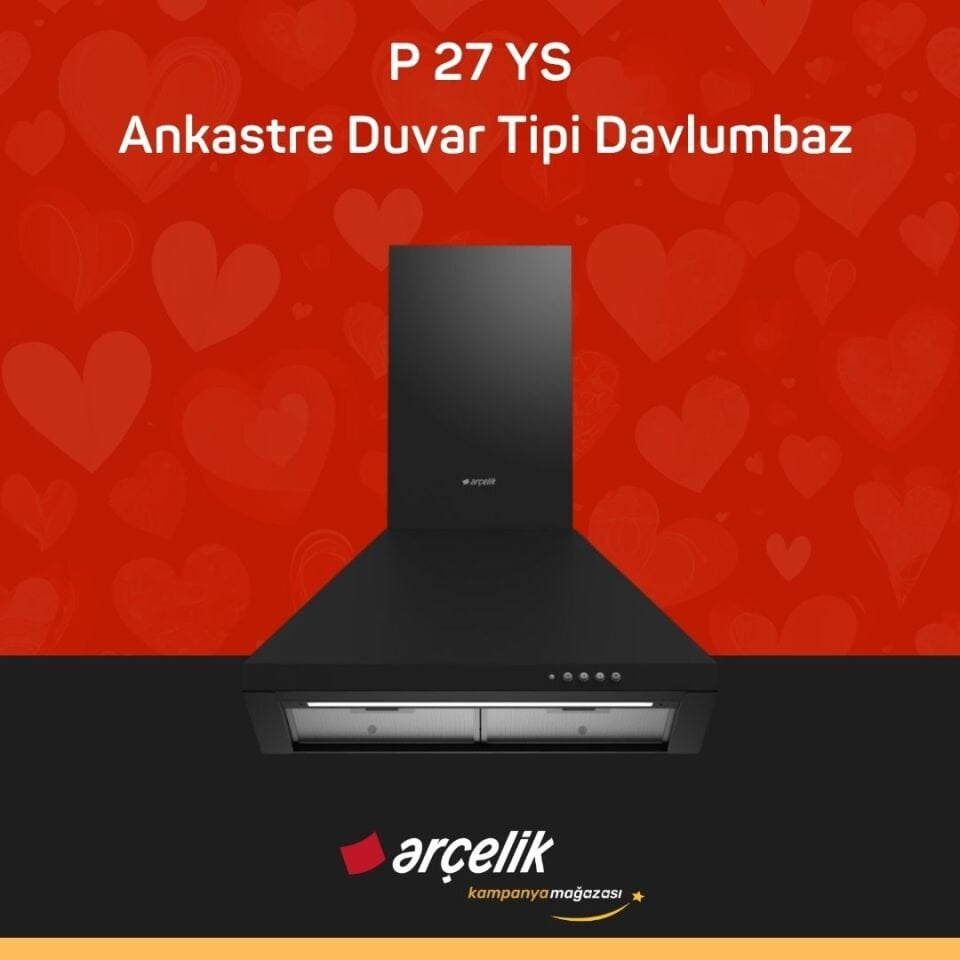 ARÇELİK P 27 YS Ankastre Duvar Tipi Davlumbaz
