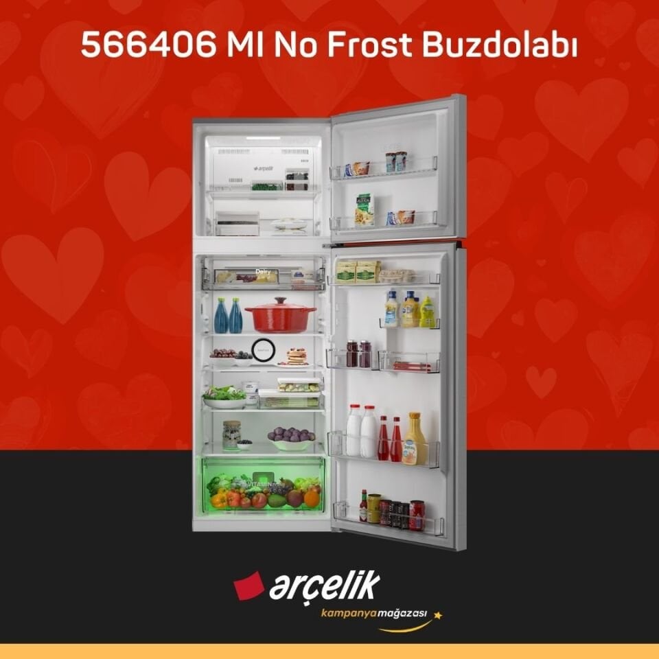 ARÇELİK 566406 MI Üstten Donduruculu Buzdolabı