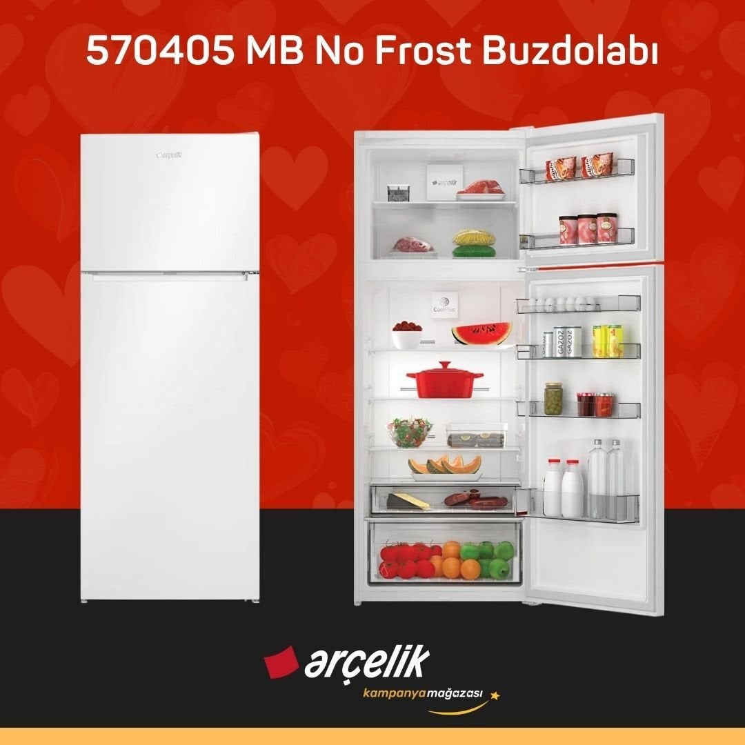 ARÇELİK 570405 MB Üstten Donduruculu Buzdolabı