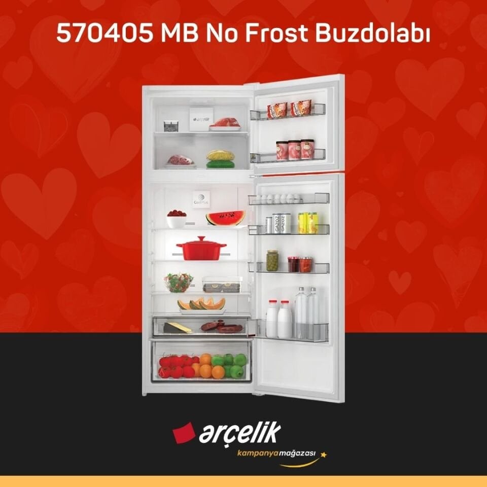ARÇELİK 570405 MB Üstten Donduruculu Buzdolabı
