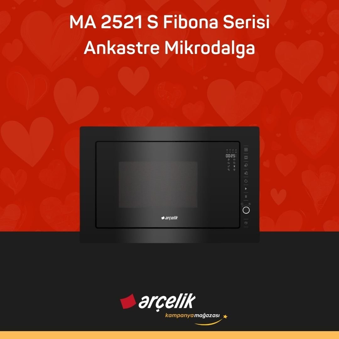 ARÇELİK MA 2521 S Fibona Serisi Ankastre Mikrodalga