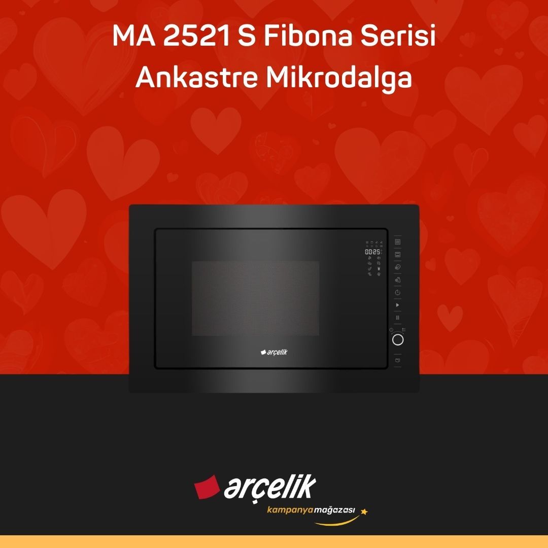 ARÇELİK MA 2521 S Fibona Serisi Ankastre Mikrodalga