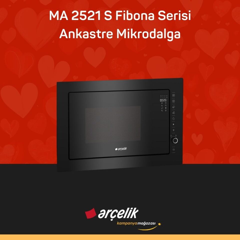 ARÇELİK MA 2521 S Fibona Serisi Ankastre Mikrodalga