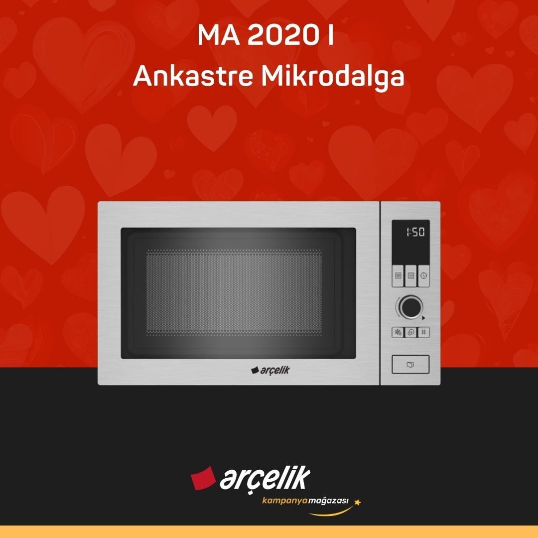 ARÇELİK MA 2020 I Ankastre Mikrodalga (Çerçevesiz)