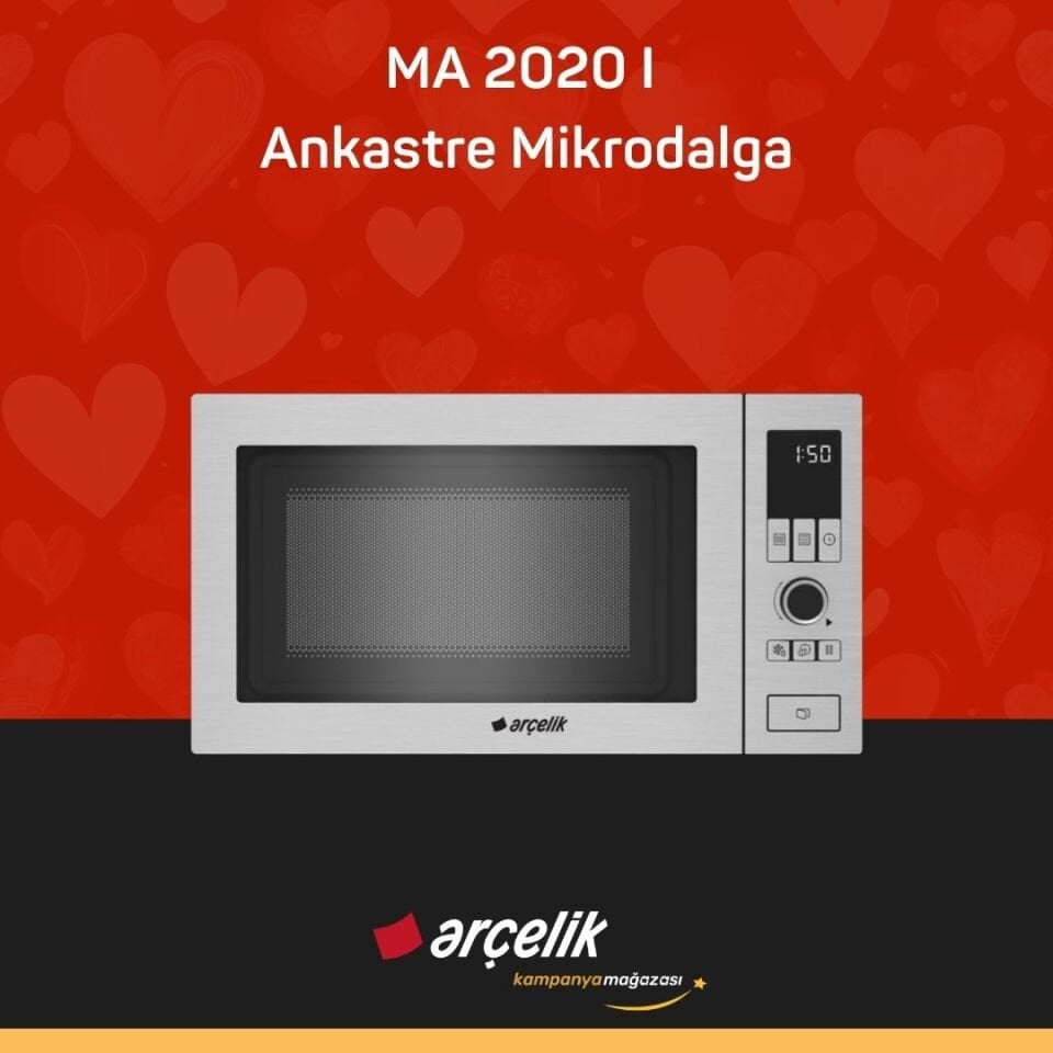 ARÇELİK MA 2020 I Ankastre Mikrodalga (Çerçevesiz)