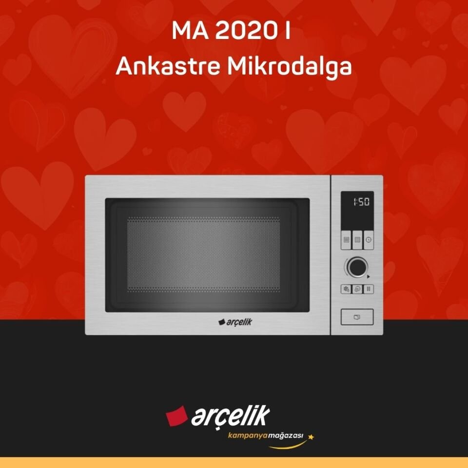 ARÇELİK MA 2020 I Ankastre Mikrodalga (Çerçevesiz)