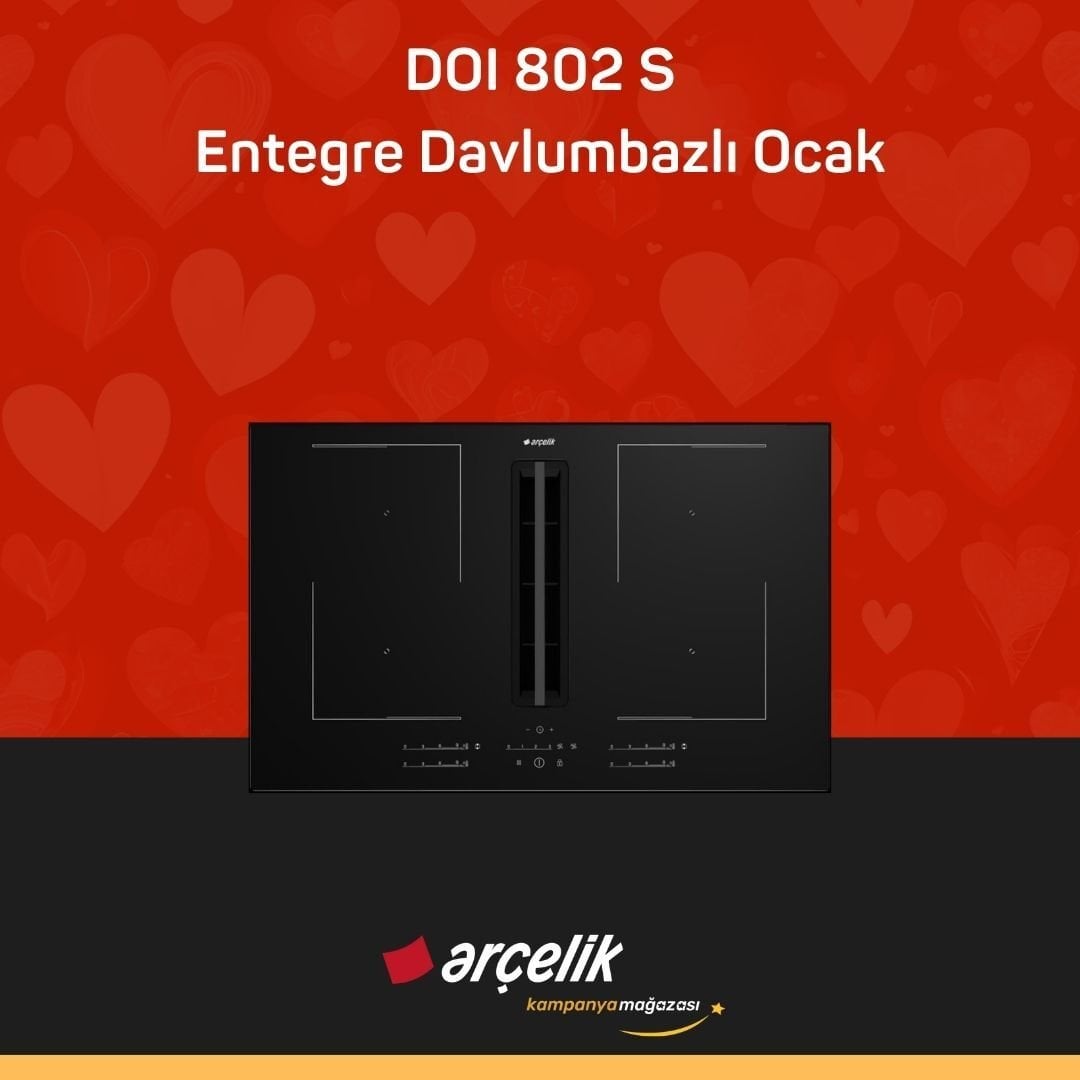 ARÇELİK DOI 802 S Entegre Davlumbazlı Ocak