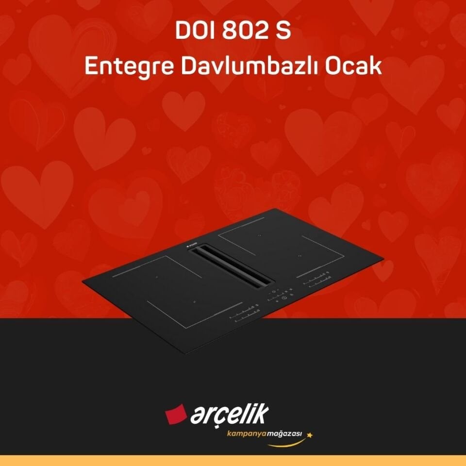ARÇELİK DOI 802 S Entegre Davlumbazlı Ocak