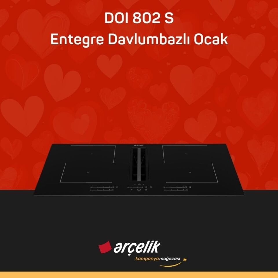 ARÇELİK DOI 802 S Entegre Davlumbazlı Ocak