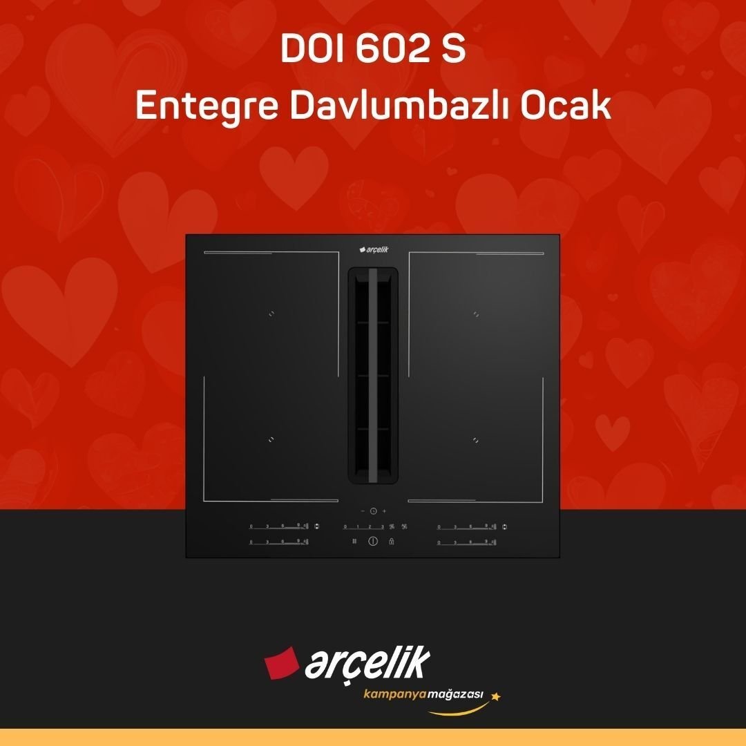 ARÇELİK DOI 602 S Entegre Davlumbazlı Ocak